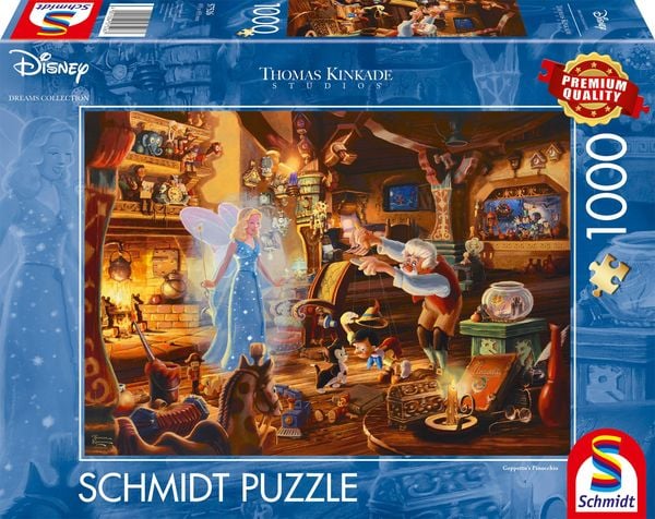 Schmidt Spiele - Thomas Kinkade - Disney Dreams Collection - Geppettos Pinocchio, 1.000 Teile