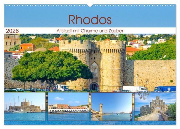 Produktbild: Rhodos - Altstadt mit Charme und Zauber (Wandkalender 2026 DIN A2 quer), CALVENDO Monatskalender