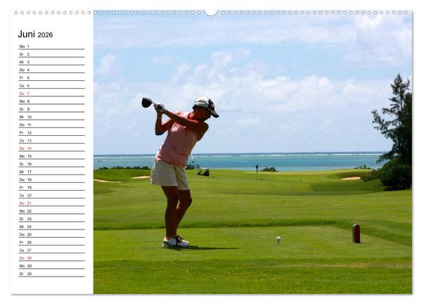 Produktbild: Abenteuer Golfspielen. Impressionen (hochwertiger Premium Wandkalender 2026 DIN A2 quer), Kunstdruck in Hochglanz