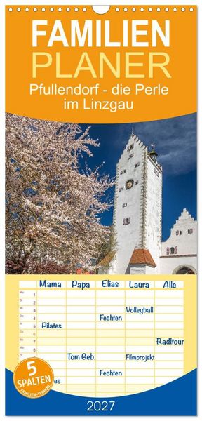 Produktbild: Familienplaner 2027 - Pfullendorf - die Perle im Linzgau mit 5 Spalten (Wandkalender, 21 x 45 cm) CALVENDO