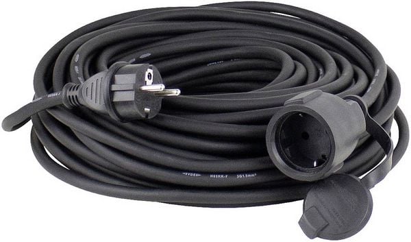 Produktbild: AS Schwabe 60305 Strom Verl&auml;ngerungskabel Schwarz 5.00m H05RR-F 3G 1,5mm&sup2;
