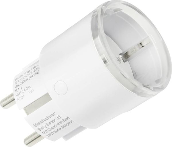 Shelly Plug S Gen3 White Steckdose Bluetooth, Wi-Fi