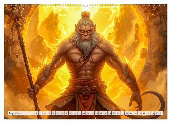 Produktbild: Sun Wukong - Die Reise des Affenk&ouml;nigs (Wandkalender 2027 DIN A2 quer), CALVENDO Monatskalender