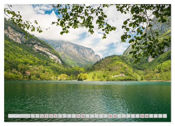 Produktbild: Tenno - Landschaft zwischen Trentino und Gardasee (hochwertiger Premium Wandkalender 2026 DIN A2 quer), Kunstdruck in Hochglanz