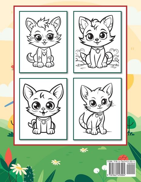 Produktbild: Cute Cats Coloring Book for Kids Ages 4-8 Large Print
