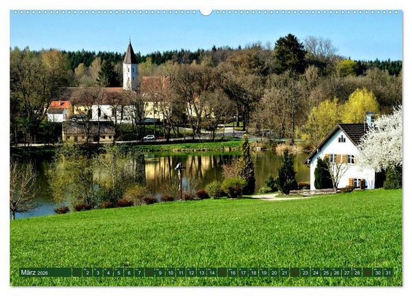 Produktbild: Wiesen W&auml;lder Weiher. Der Naturpark Augsburg-Westliche W&auml;lder (hochwertiger Premium Wandkalender 2026 DIN A2 quer), Kunstdruck in Hochglanz