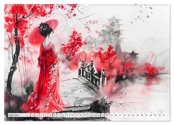 Produktbild: Die Essenz von China - Chinesische Landschaften und Symbole in Harmonie (Wandkalender 2026 DIN A2 quer), CALVENDO Monatskalender