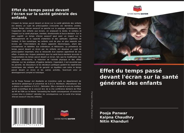 Produktbild: Effet du temps pass&eacute; devant l'&eacute;cran sur la sant&eacute; g&eacute;n&eacute;rale des enfants