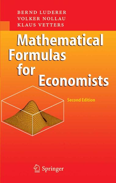 Produktbild: Mathematical Formulas for Economists