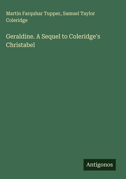 Produktbild: Geraldine. A Sequel to Coleridge's Christabel