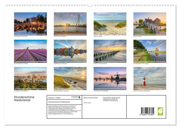 Produktbild: Wundersch&ouml;ne Niederlande (hochwertiger Premium Wandkalender 2026 DIN A2 quer), Kunstdruck in Hochglanz