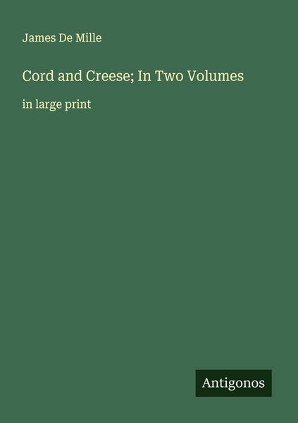 Produktbild: Cord and Creese; In Two Volumes