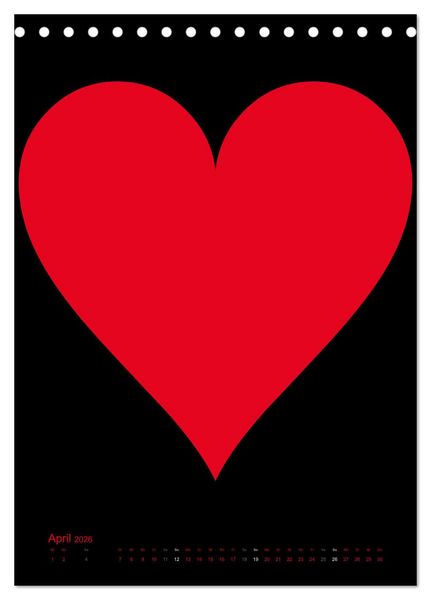 Produktbild: Foto- und Bastelkalender "LIEBE" in der Farbe Schwarz (Tischkalender 2026 DIN A5 hoch), CALVENDO Monatskalender