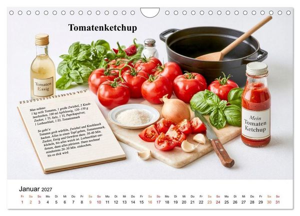 Produktbild: Tomatenzauber - frisch, w&uuml;rzig, selbst gemacht (Wandkalender 2027 DIN A4 quer), CALVENDO Monatskalender