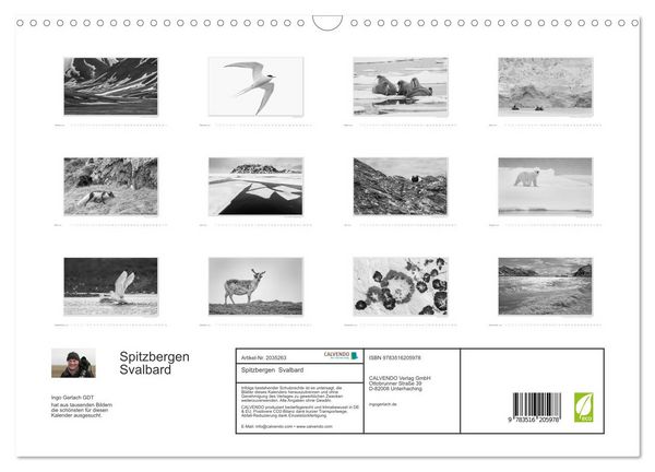 Produktbild: Spitzbergen Svalbard (Wandkalender 2026 DIN A3 quer), CALVENDO Monatskalender