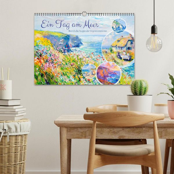 Produktbild: Ein Tag am Meer - Durch die Augen der Impressionisten (Wandkalender 2026 DIN A3 quer), CALVENDO Monatskalender