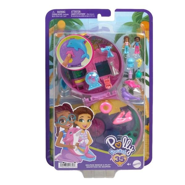 Polly Pocket Delfin retten und Spielen Schatulle