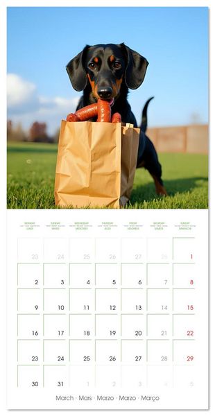 Produktbild: Dachshunds - lovely little dogs (Wall Calendar 2026 12 &times; 12 Inch) CALVENDO 12 Month Wall Calendar