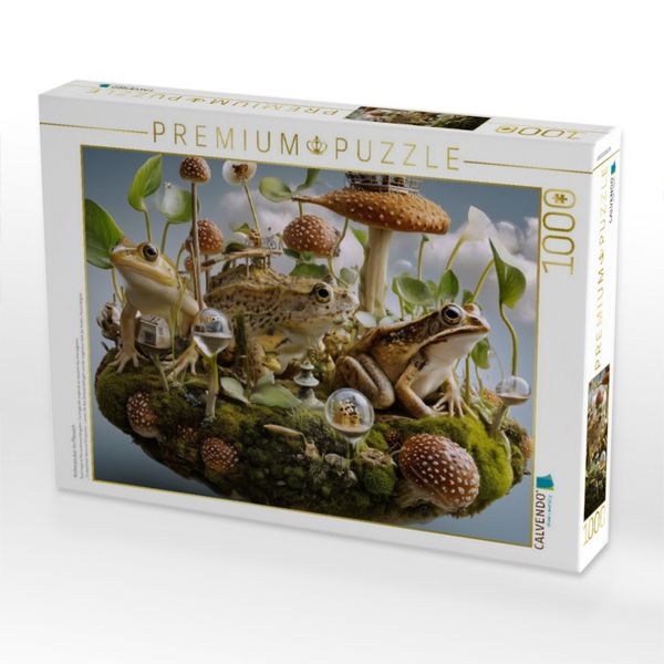 Produktbild: CALVENDO Puzzle Kr&ouml;tenzauber im Pilzreich | 1000 Teile Lege-Gr&ouml;&szlig;e 64x48cm Foto-Puzzle f&uuml;r gl&uuml;ckliche Stunden