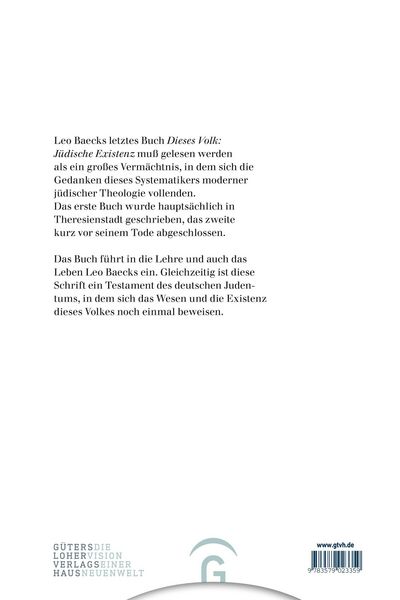 Produktbild: Leo Baeck Werke / Dieses Volk