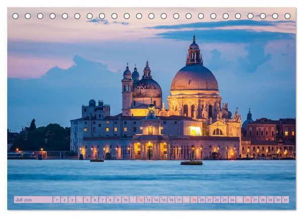 Produktbild: Venedig - Magische Lagunenstadt (Tischkalender 2026 DIN A5 quer), CALVENDO Monatskalender
