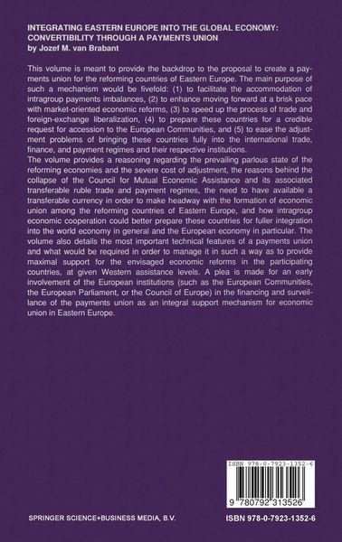Produktbild: Integrating Eastern Europe into the Global Economy