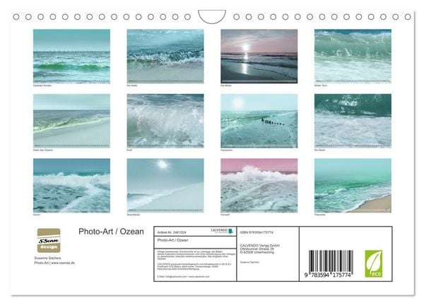 Produktbild: Photo-Art / Ozean (Wandkalender 2027 DIN A4 quer), CALVENDO Monatskalender