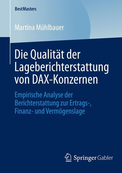 Produktbild: Die Qualit&auml;t der Lageberichterstattung von DAX-Konzernen