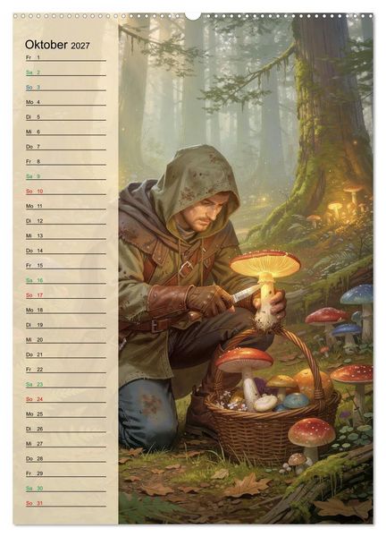 Produktbild: Pilze wie im M&auml;rchen (Wandkalender 2027 DIN A2 hoch), CALVENDO Monatskalender