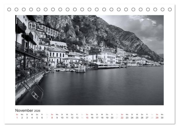 Produktbild: Limone sul Garda schwarzwei&szlig; (Tischkalender 2026 DIN A5 quer), CALVENDO Monatskalender