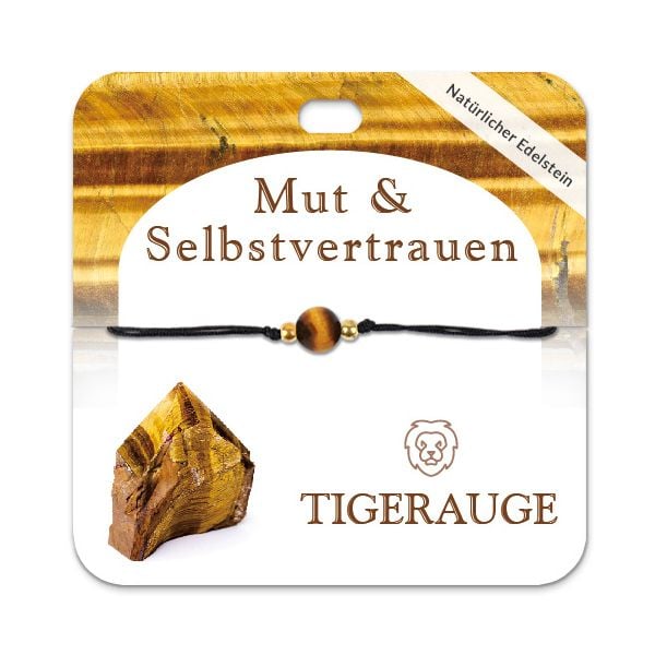 Tigerauge Armband mit 1 Edelsteinperle