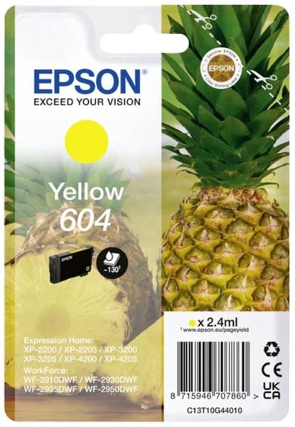 Epson Druckerpatrone T10G4, 604 Original Gelb C13T10G44010