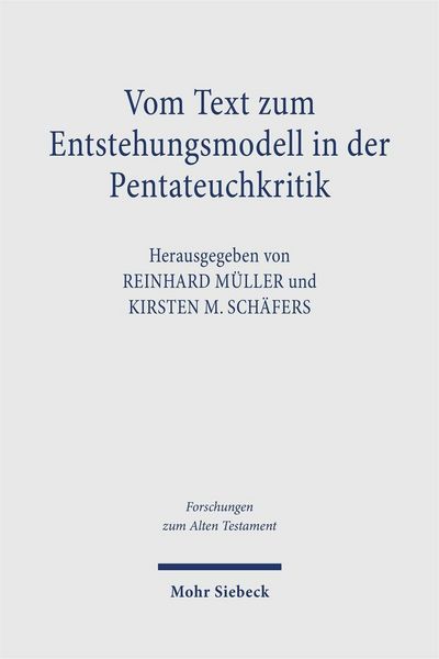 Produktbild: Vom Text zum Entstehungsmodell in der Pentateuchkritik
