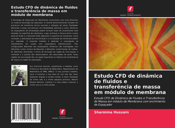 Produktbild: Estudo CFD de din&acirc;mica de fluidos e transfer&ecirc;ncia de massa em m&oacute;dulo de membrana