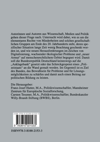 Produktbild: Menschenrechte und B&uuml;rgergesellschaft in Deutschland