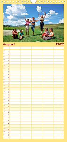 Produktbild: Familienplaner Reise durch Asien - Mongolei (Wandkalender 2022 , 21 cm x 45 cm, hoch)