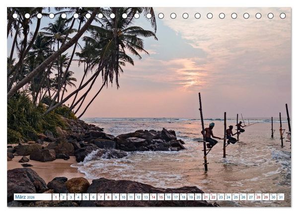 Produktbild: Sri Lanka, tropisches Inselparadies (Tischkalender 2026 DIN A5 quer), CALVENDO Monatskalender