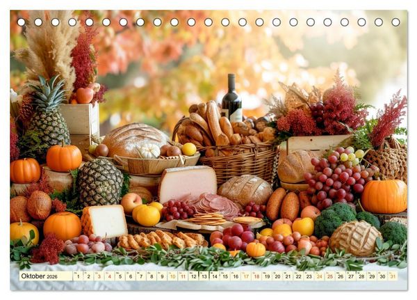Produktbild: Picknick f&uuml;r Gourmets - Genuss erleben (Tischkalender 2026 DIN A5 quer), CALVENDO Monatskalender