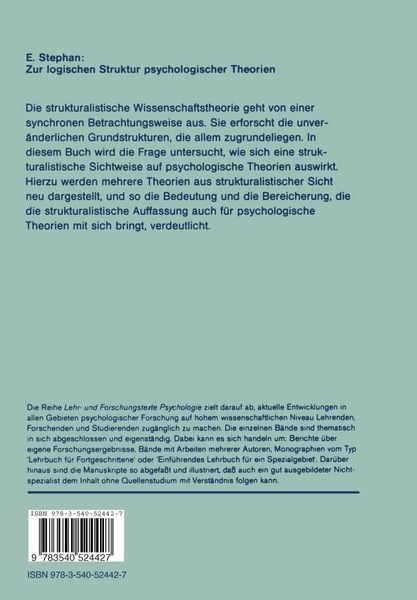 Produktbild: Zur logischen Struktur psychologischer Theorien