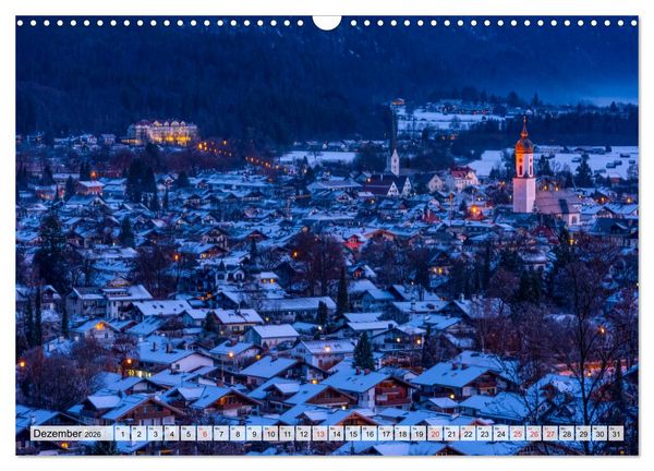 Produktbild: Garmisch-Partenkirchen - Zentrum des Werdenfelser Landes (Wandkalender 2026 DIN A3 quer), CALVENDO Monatskalender