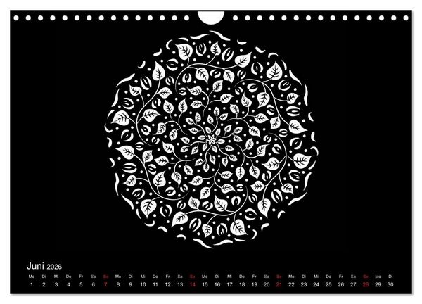 Produktbild: Entspannung und Ruhe durch Mandalas (Wandkalender 2026 DIN A4 quer), CALVENDO Monatskalender