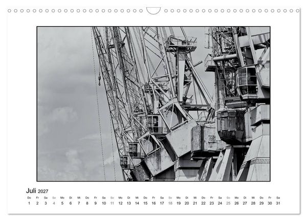 Produktbild: Hamburg in schwarz-wei&szlig; (Wandkalender 2027 DIN A3 quer), CALVENDO Monatskalender