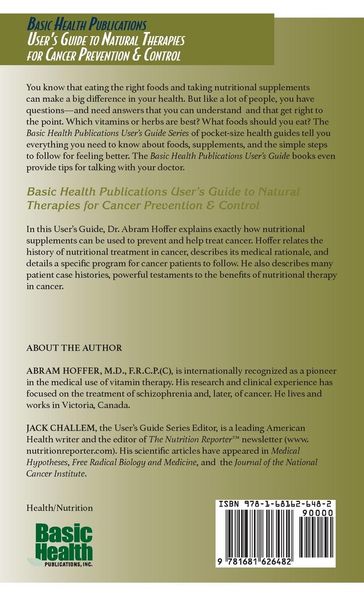 Produktbild: User's Guide to Natural Therapies for Cancer Prevention and Control