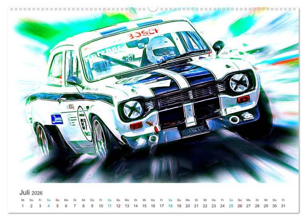 Produktbild: Kultautos - Capri und Escort (Wandkalender 2026 DIN A2 quer), CALVENDO Monatskalender