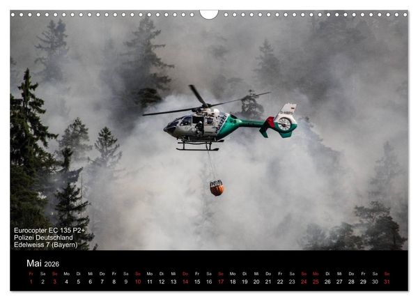 Produktbild: Hubschrauber im Einsatz (Wandkalender 2026 DIN A3 quer), CALVENDO Monatskalender