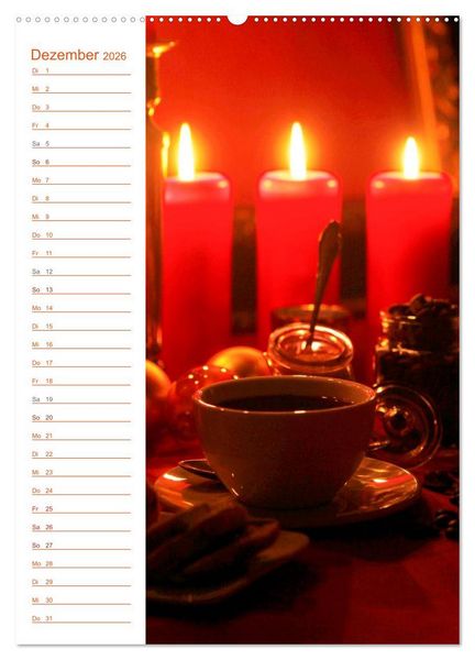 Produktbild: K&ouml;stliche Kaffeespezialit&auml;ten (Wandkalender 2026 DIN A2 hoch), CALVENDO Monatskalender