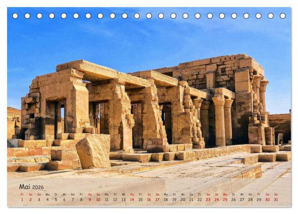 Produktbild: Zwischen Luxor und Abu Simbel - Eine Reise durch die Dynastien (Tischkalender 2026 DIN A5 quer), CALVENDO Monatskalender
