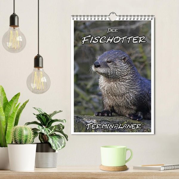 Produktbild: Der Fischotter-Terminplaner (Wandkalender 2026 DIN A4 hoch), CALVENDO Monatskalender