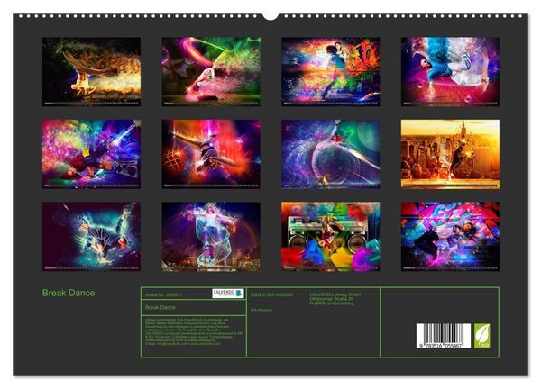 Produktbild: Break Dance (hochwertiger Premium Wandkalender 2026 DIN A2 quer), Kunstdruck in Hochglanz