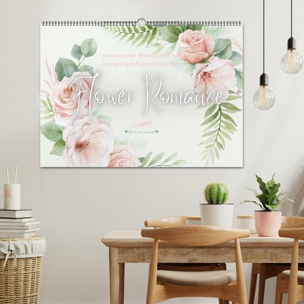 Produktbild: Flower Romance - Romantischer Bl&uuml;tenzauber (Wandkalender 2026 DIN A2 quer), CALVENDO Monatskalender